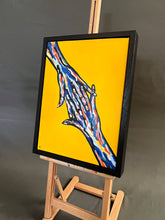 Load image into Gallery viewer, Canvas Original Painting - Lock, Hands Yellow
