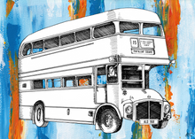 Load image into Gallery viewer, London Vintage Bus Print
