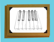 Load image into Gallery viewer, Piano Keyboard Artwork Card
