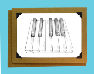 Piano Keyboard Artwork Card