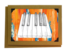 Load image into Gallery viewer, Piano Keyboard Artwork Card
