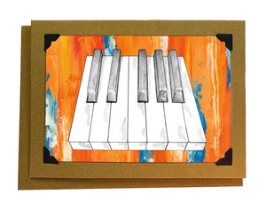 Piano Keyboard Artwork Card