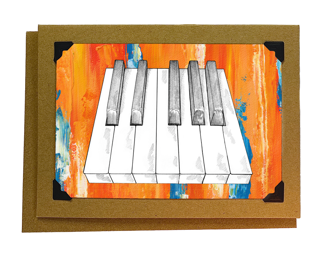 Piano Keyboard Artwork Card