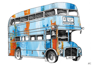 London Vintage Bus Print