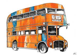 London Vintage Bus Print