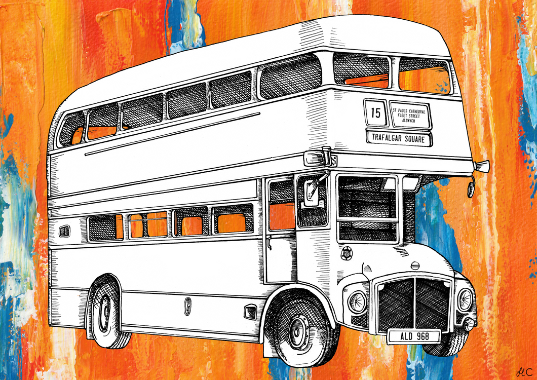 London Vintage Bus Print