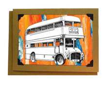 Load image into Gallery viewer, Personalised Vintage London Bus Artwork Card
