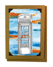 Load image into Gallery viewer, Telephone Box Artwork Card
