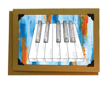 Load image into Gallery viewer, Piano Keyboard Artwork Card
