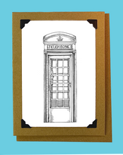 Load image into Gallery viewer, Telephone Box Artwork Card
