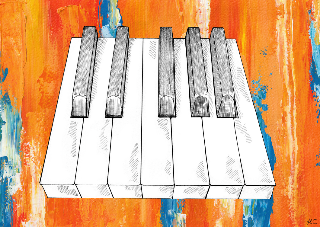 Piano Keyboard Print