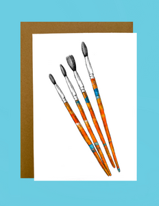 Paint Brushes Card