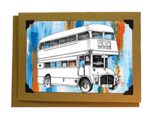 Load image into Gallery viewer, Personalised Vintage London Bus Artwork Card
