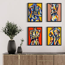 Load image into Gallery viewer, Fingers Crossed, Female Nude Original Painting - Yellow
