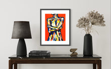 Load image into Gallery viewer, Cross, Female Nude Original Painting - Red Orange
